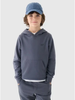 Chlapecká nepruhovaná mikina s kapucí 4F Junior 4FJWMM00TSWSM1292-25S