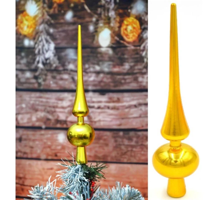 VÝŠKA VRCHOLU VÁNOČNÍHO STROMKU 25 CM ZLATÁ