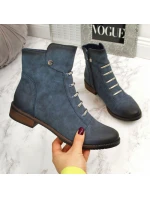 Dámské boty s ozdobami zateplené modré Jezzi Dámské boty s ozdobami zateplené modré Jezzi