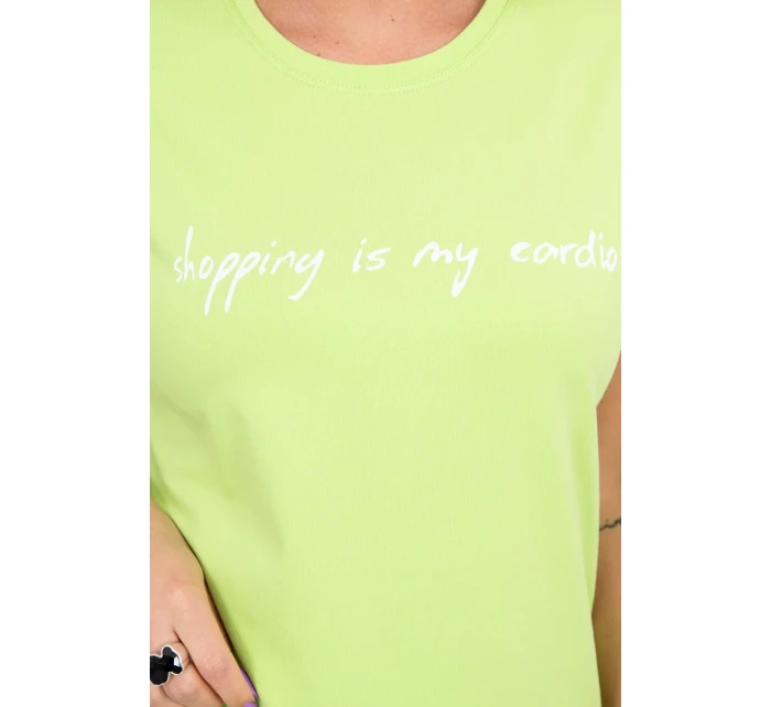 Nakupování je moje kardio halenka světle zelená