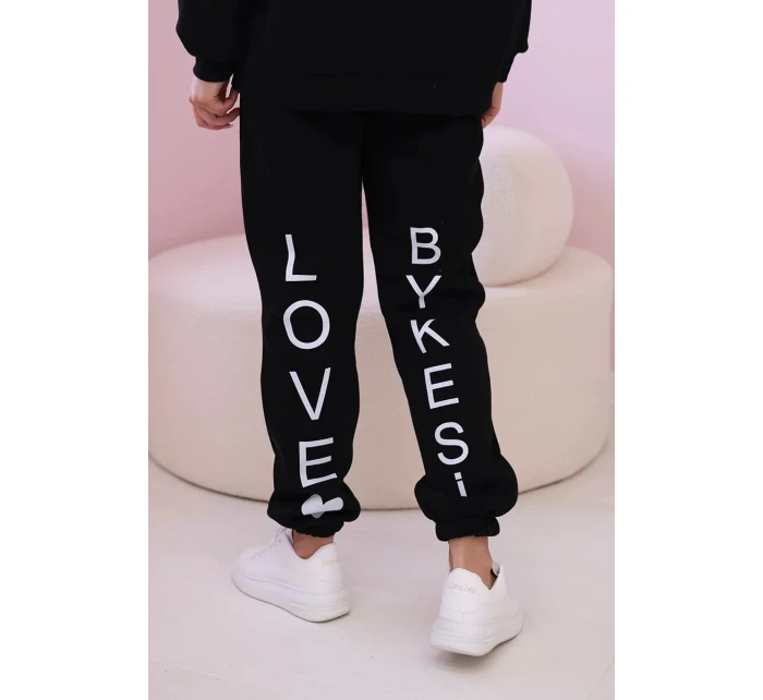 Bavlněná souprava s potiskem černý Bavlněná souprava s potiskem černý