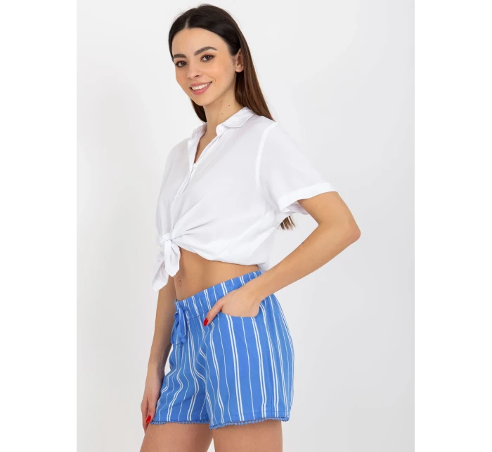 Dámské šortky D73770M61531KG modré - FPrice Dámské šortky D73770M61531KG modré - FPrice