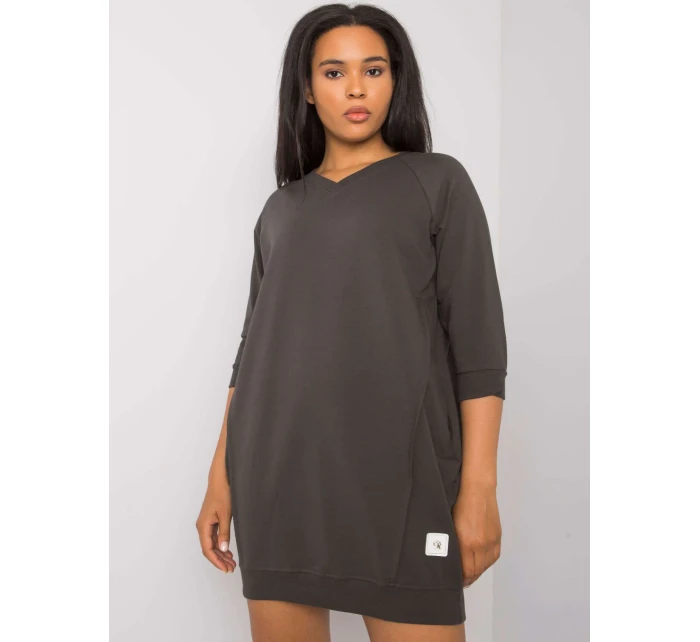 Šaty RV SK 6847.59P tmavá khaki