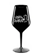 VÍNOSAURUS - černá nerozbitná sklenice na víno 470 ml