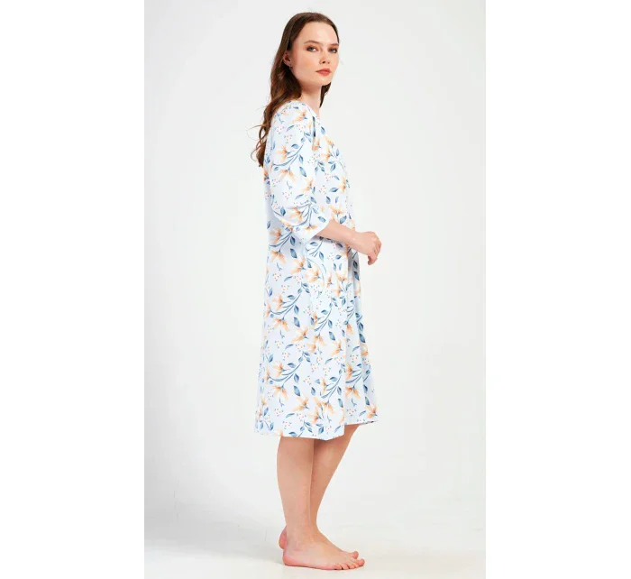 Dámské domácí šaty s tříčtvrtečním rukávem Karolína Dámské domácí šaty s tříčtvrtečním rukávem Karolína