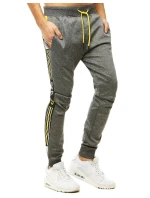 Pánské tmavě šedé tepláky Dstreet UX2779