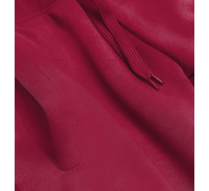 Teplákové kalhoty ve vínové bordó barvě model 17672230 - J.STYLE