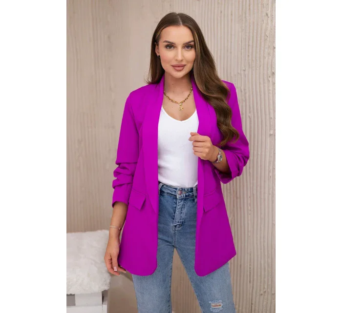Bunda s klopou elegantní fialka