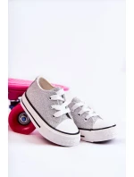 Dětské tenisky vázané stříbrný model 21587120 - Boto