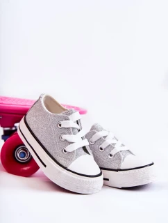 Dětské tenisky vázané stříbrný model 21587120 - Boto