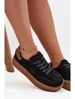 Dámské tenisky na platformě Big Star SS274761 Černé Dámské tenisky na platformě Big Star SS274761 Černé