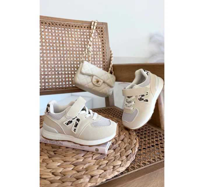 Dětské sportovní tenisky na suchý zip béžové Galisse Dětské sportovní tenisky na suchý zip béžové Galisse