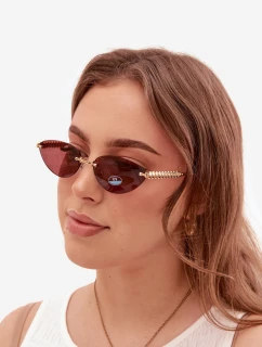 Dámské sluneční brýle s UV filtrem tmavě růžové