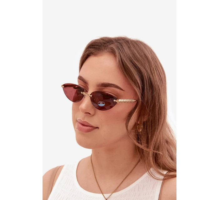 Dámské sluneční brýle s UV filtrem tmavě růžové