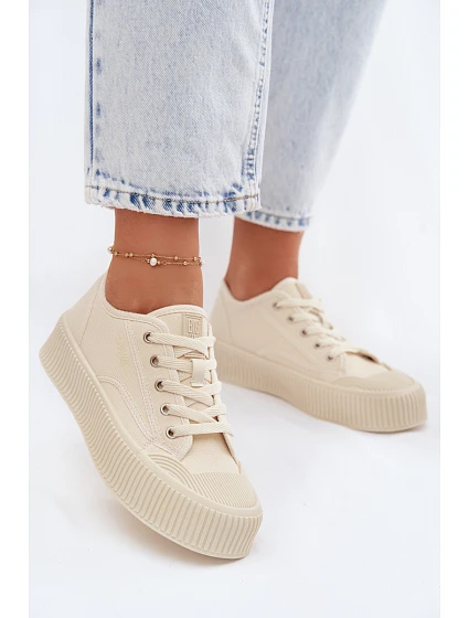 Dámské tenisky na platformě Big Star TT274271 Béžové