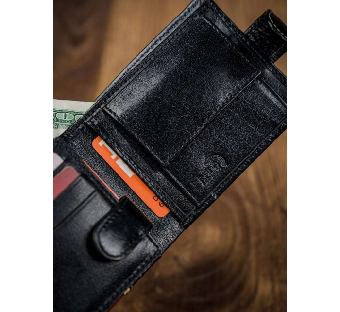 Pánské peněženky 323L RBA D BLACK RED černá