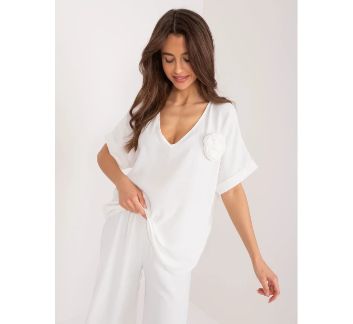 Bluzka DHJ BZ model 21786310 ecru - FPrice Bluzka DHJ BZ model 21786310 ecru - FPrice