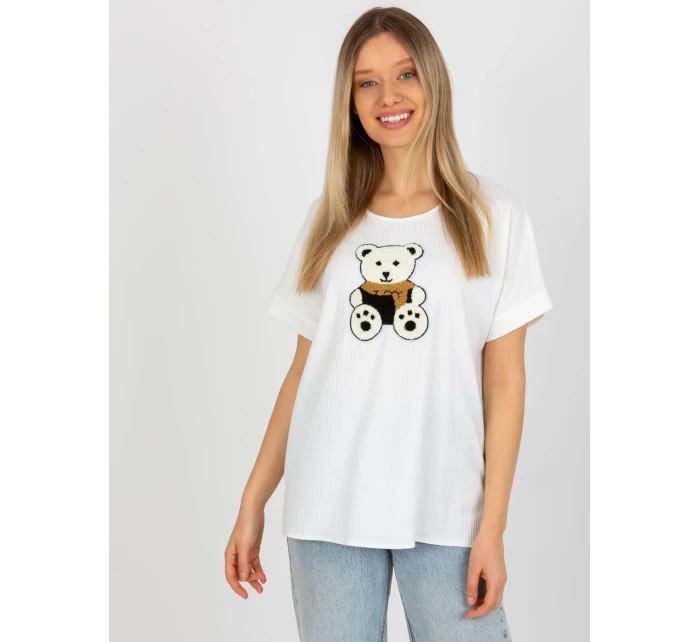 Dámská halenka LK BZ model 18309982 ecru - FPrice Dámská halenka LK BZ model 18309982 ecru - FPrice