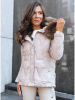 IVORY SNOW dámská zimní bunda béžová Dstreet TY3817