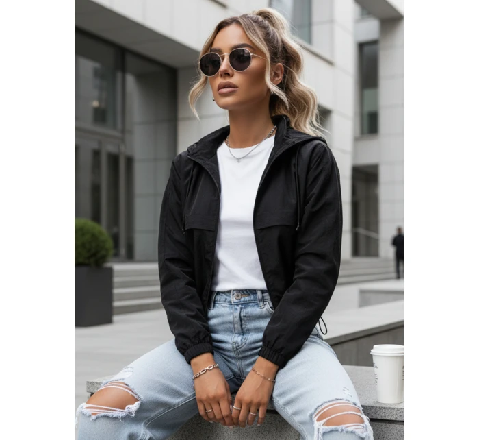 Dámská přechodná bunda s kapucí GRAUS černá FashionStreet TY4222