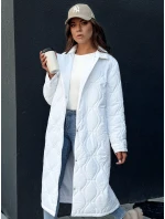 Dámský prošívaný dlouhý kabát TRENDIFY bílý FashionStreet TY4380