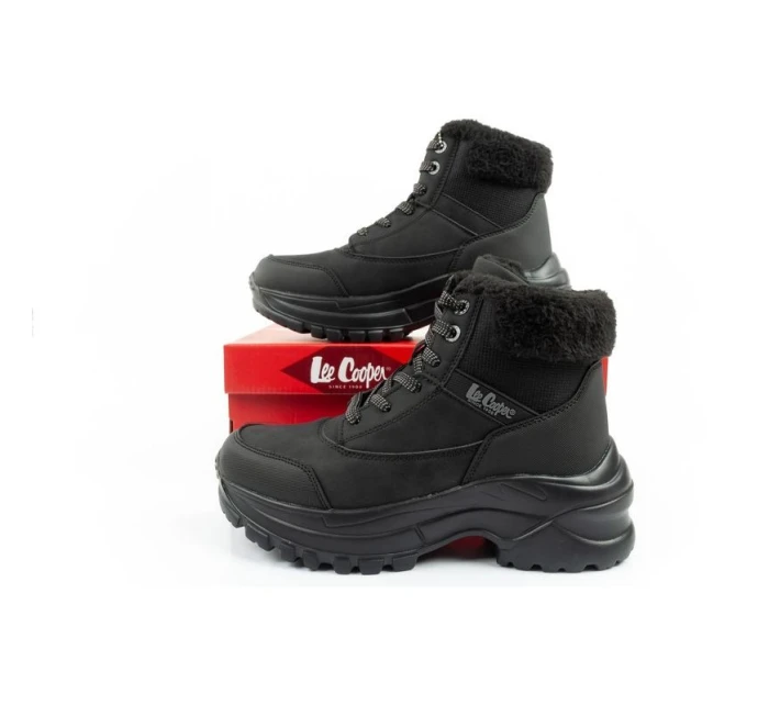 dámská sportovní obuv zimní model 21406114 zateplená černá dámské šněrovací boty - Lee Cooper