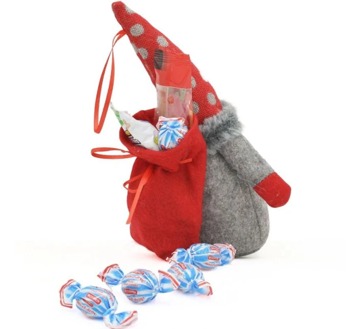 DEKORATIVNÍ ZRCADLO S DÁRKOVÝM SÁČKEM 20CM ČERVENÉ