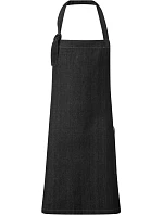 PR 122 Zástěra s laclem a kapsami  black denim model 22452055 - Premier