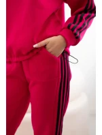 Bavlněná souprava s proužky fuchsie Bavlněná souprava s proužky fuchsie