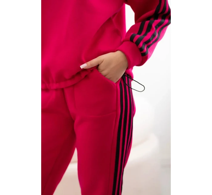 Bavlněná souprava s proužky fuchsie Bavlněná souprava s proužky fuchsie