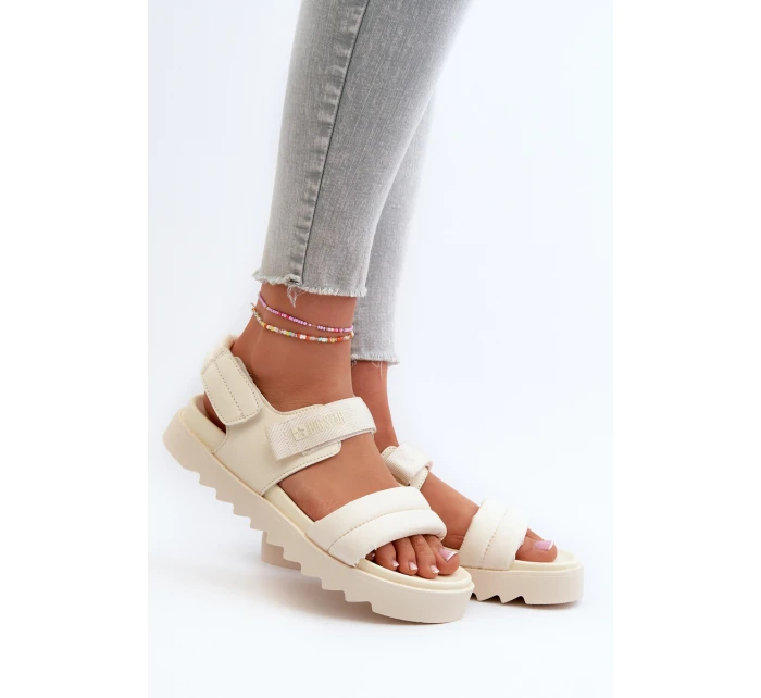 Dámské sandály na platformě Big Star model 21660784 béžové - Big Star Shoes Dámské sandály na platformě Big Star model 21660784 béžové - Big Star Shoes