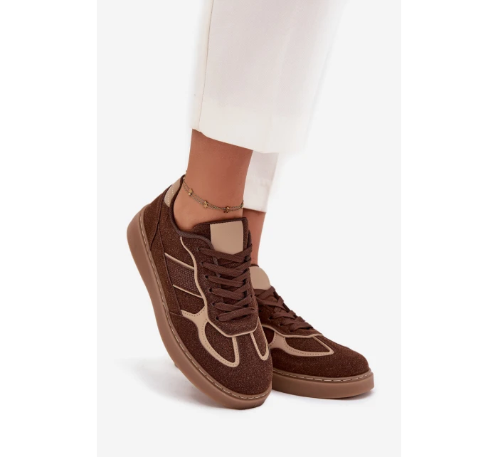 Nízké dámské tenisky Brenelle – hnědé