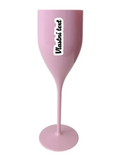 Personalizovaná nerozbitná prosecco sklenice s obrysem 