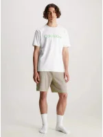 Pánské pyžamo NM2471E bílo/béžové - Calvin Klein Pánské pyžamo NM2471E bílo/béžové - Calvin Klein