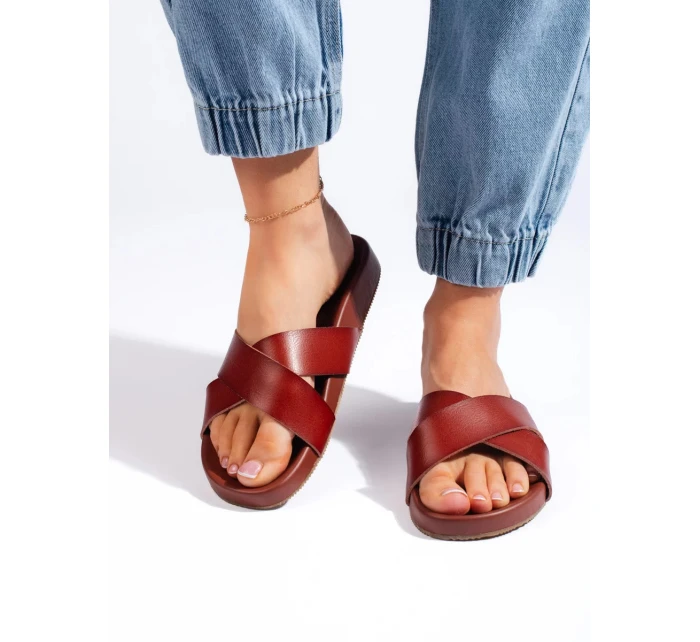 Dámské nazouváky SK-080BR hnědé - Sergio