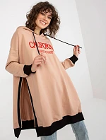 Dlouhá mikina VI BL 327.70P hnědá - FPrice