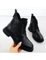 Dámské zateplené kožené boty model 21905677 - S.Barski Dámské zateplené kožené boty model 21905677 - S.Barski