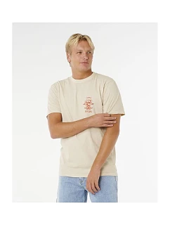 Koszulka męska model 22245107 Icon Tee beżowa - Rip Curl
