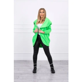 Bluza z krótkim suwakiem zielony neon