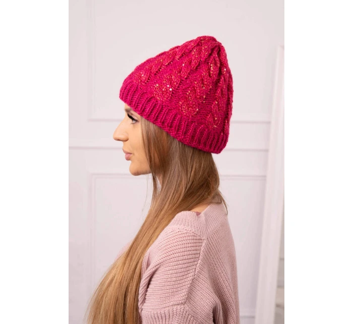 Dámská čepice Kalina model 21798581 fuchsiová - K-Fashion Dámská čepice Kalina model 21798581 fuchsiová - K-Fashion