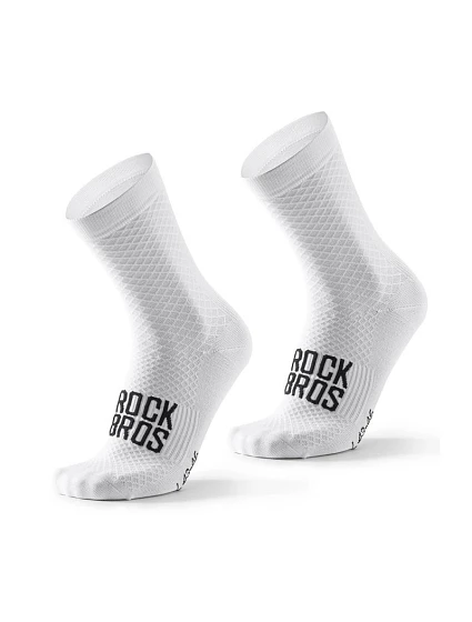 Cyklistické ponožky Rockbros 49210016001 ROAD TO SKY 43–46 cm – bílé