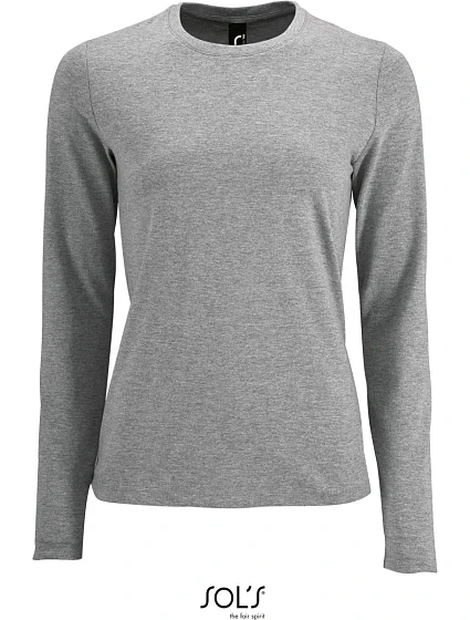 SOL'S Imperial LSL Women Dámské tričko s dlouhým rukávem model 22535154 grey melange SOL'S Imperial LSL Women Dámské tričko s dlouhým rukávem model 22535154 grey melange