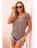 Top dámský bavlněný na ramínkách s výstřihem do V bílá Top dámský bavlněný na ramínkách s výstřihem do V bílá