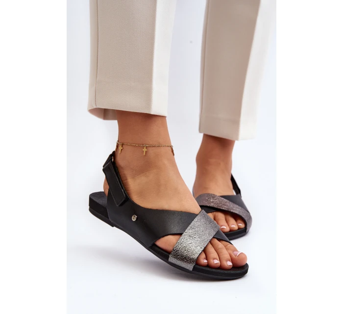 Kožené Sandály Na Suchý Černé model 21647961 - Zazoo