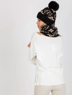 Tunelová šála AT KM CM 331 černá a béžová