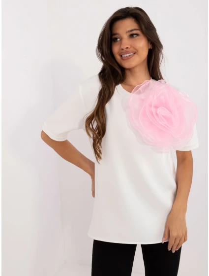 Bluzka LK BZ model 20742497 biało różowy - FPrice