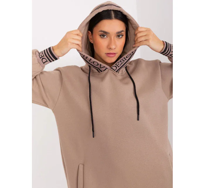 Tunika RV TU model 19077453 ciemny bezowy - FPrice Tunika RV TU model 19077453 ciemny bezowy - FPrice