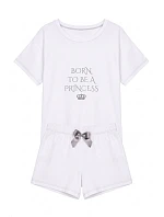 Pyžamo Princess Short White - Aruelle Pyžamo Princess Short White - Aruelle