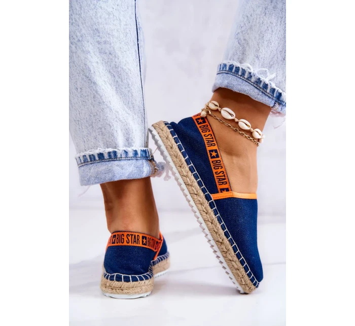 Dámské espadrilky Slip-on Big Star - tmavě modré Dámské espadrilky Slip-on Big Star - tmavě modré