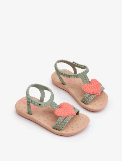 Dětské sandály se srdcem Ipanema My First Baby Green